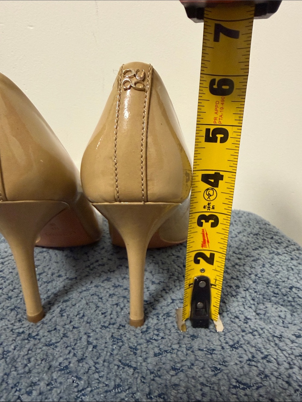 Coach Women's Beige Patent Leather Pumps - Picture 9 of 11